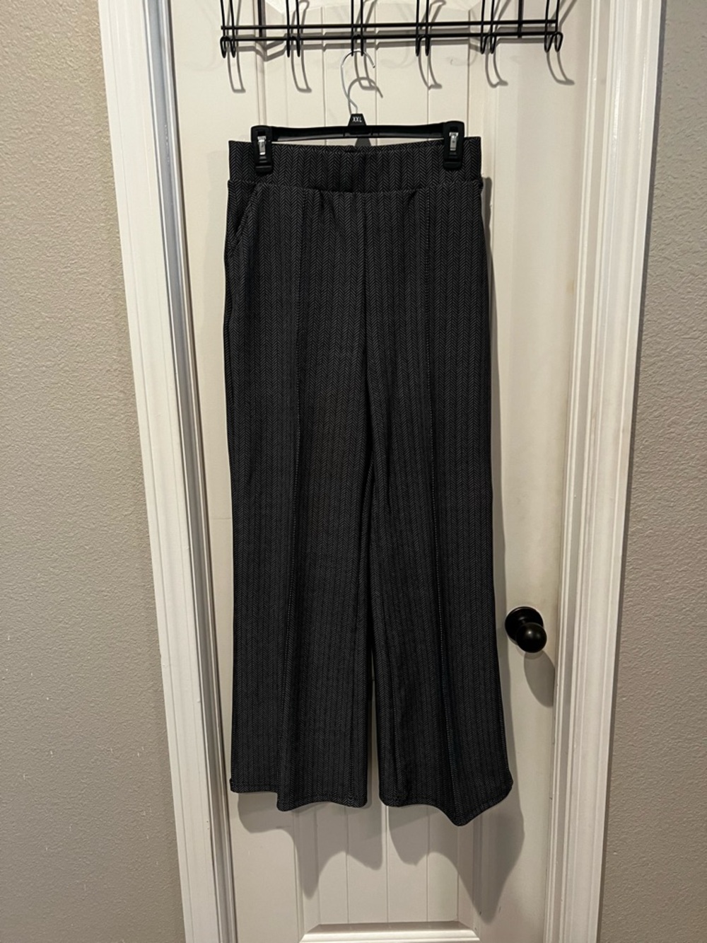 Wide Leg Black gray Pinstripe Dress Pants women’s large